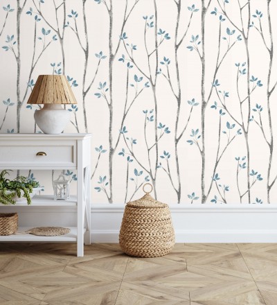 Papel pintado de ramas de árboles nórdicos Benson Forest 680946