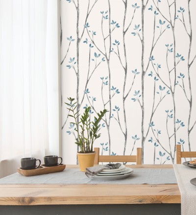 Papel pintado de ramas de árboles nórdicos Benson Forest 680946