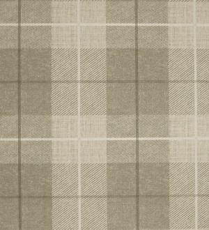 Papel pintado de cuadros escoceses efecto tela tartán color beige Smith Tartan 126302