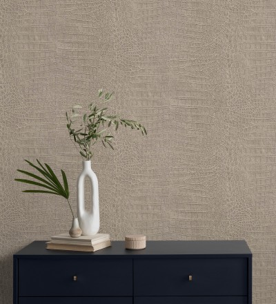 Papel pintado piel de cocodrilo caimán africano Maseru 6737
