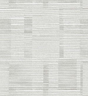Papel pintado de rayas horizontales desiguales estilo abstracto gris Blake 682423
