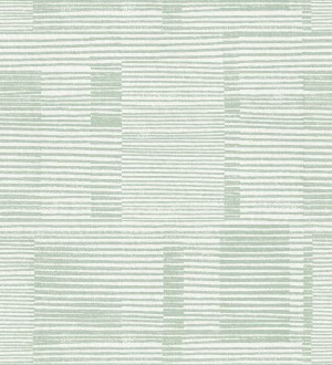 Papel pintado de rayas horizontales desiguales estilo abstracto verde Blake 682427