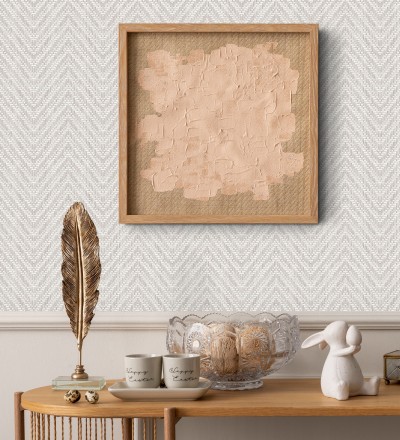 Papel pintado de espigas efecto fibra vegetal tonos malva claro Mumbai Wide 682454