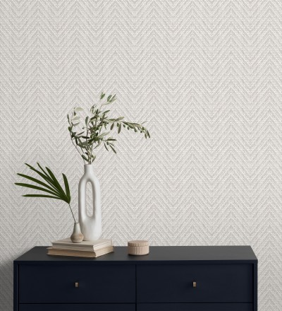 Papel pintado de espigas efecto fibra vegetal tonos malva claro Mumbai Wide 682454