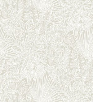 Papel pintado de selva tropical con hojas fondo claro Jacaranda 682476