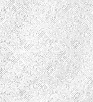 Papel pintado blanco repintable texturizado de alto relieve Creta Texture 682527