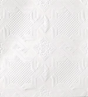 Papel pintado blanco repintable texturizado de alto relieve Bastian Texture 682528