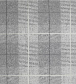 Papel pintado de cuadros escoceses efecto tela tartán color gris Smith Tartan 682534