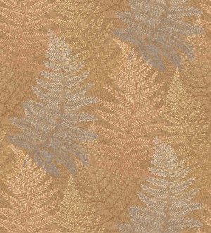 Papel pintado hojas de helecho color terracota Jasper Foliage 682562