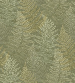 Papel pintado hojas de helecho fondo verde Jasper Foliage 682563