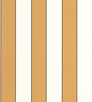 Papel pintado de rayas tonos ocres con líneas finas negras Diana Stripes 682583