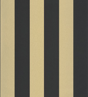 Papel pintado rayas oro y negro con textura rugosa Amelia Stripes 682594
