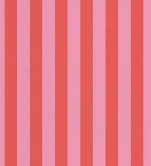 Papel pintado rayas finas rosa y rojo con textura Marlene Stripes 682599