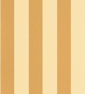 Papel pintado de rayas color ocre y amarillo imitando al tejido de lino Garbo Stripes 682606