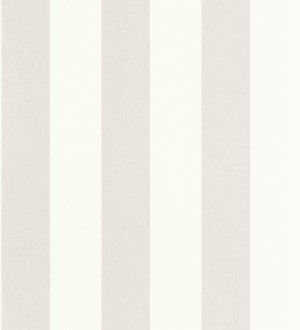 Papel pintado de rayas color gris claro y blanco imitando al tejido de lino Garbo Stripes 682614