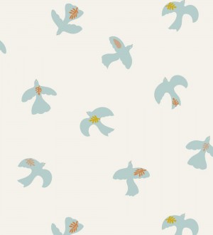 Papel pintado de pájaros fondo blanco Liberty Bird 682650