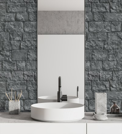 Papel pintado muro de ladrillos en piedra natural con textura Zion Fortress 682654