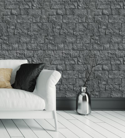 Papel pintado muro de ladrillos en piedra natural con textura Zion Fortress 682654