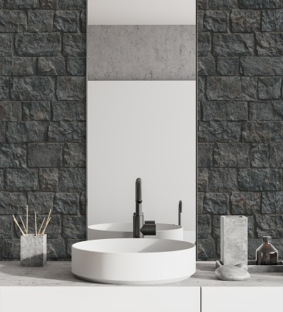 Papel pintado muro de ladrillos en piedra natural con textura Zion Fortress 682655