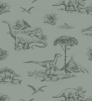 Papel pintado paisaje de dinosaurios Jurassic Dinosaurs 682669