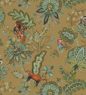 Papel pintado de plantas y animales de diseño hindú estilo étnico Jaipur Opulence 682678