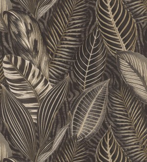 Papel pintado de hojas tropicales estilo africano Inaya 682701