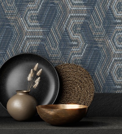 Papel pintado geométrico de tela africana Maiba 682705