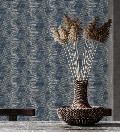Papel pintado geométrico de tela africana Maiba 682705
