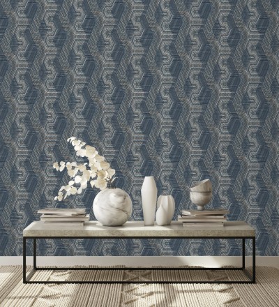 Papel pintado geométrico de tela africana Maiba 682705