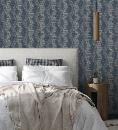 Papel pintado geométrico de tela africana Maiba 682705
