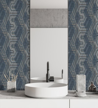 Papel pintado geométrico de tela africana Maiba 682705
