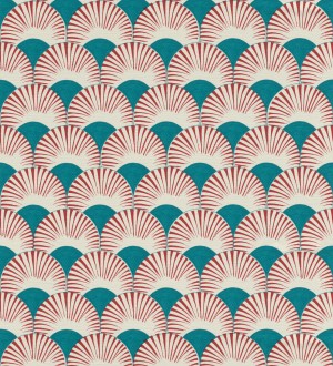 Papel pintado geométrico de abanicos japoneses Mayuri Sensu 682710