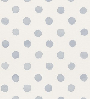 Papel pintado de lunares topos color celeste Claudy Dots 682728