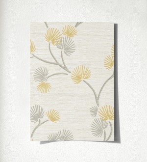 Papel pintado de flores japonesas amarillas Evolet Garden 500682374