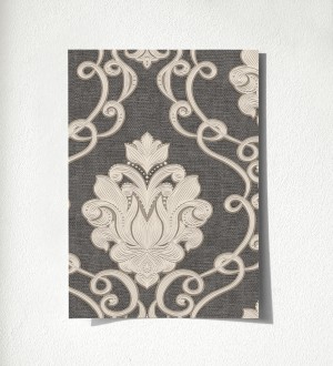 Papel pintado de damascos victorianos en relieve con estilo neobarroco Adamo 500682405