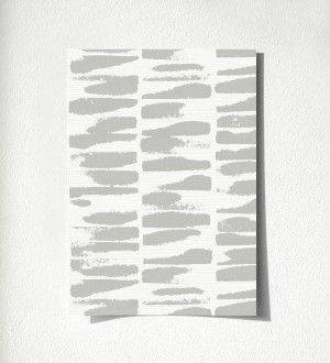 Papel pintado abstracto con pinceladas de pintura estilo africano color negro Wari 500682516