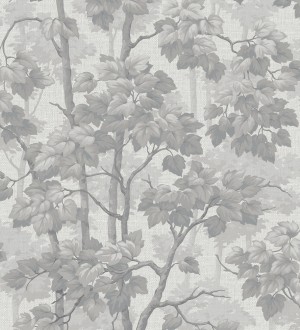 Papel pintado bosque de árboles y hojas en relieve textil Sylvan Splendor 682871