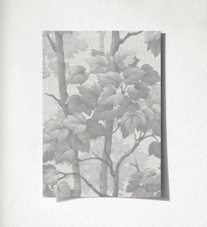Papel pintado bosque de árboles y hojas en relieve textil Sylvan Splendor 500682871