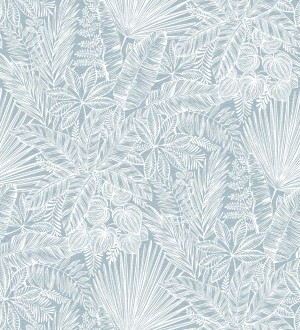 Papel pintado de selva tropical con hojas fondo verde Jacaranda 682473