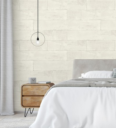 Papel pintado muro de piedra lisa beige Myrtos 127679