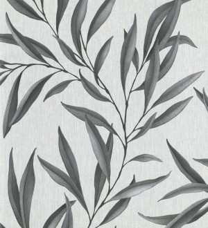 Papel pintado hojas alargadas grises Valley Leaves 127661