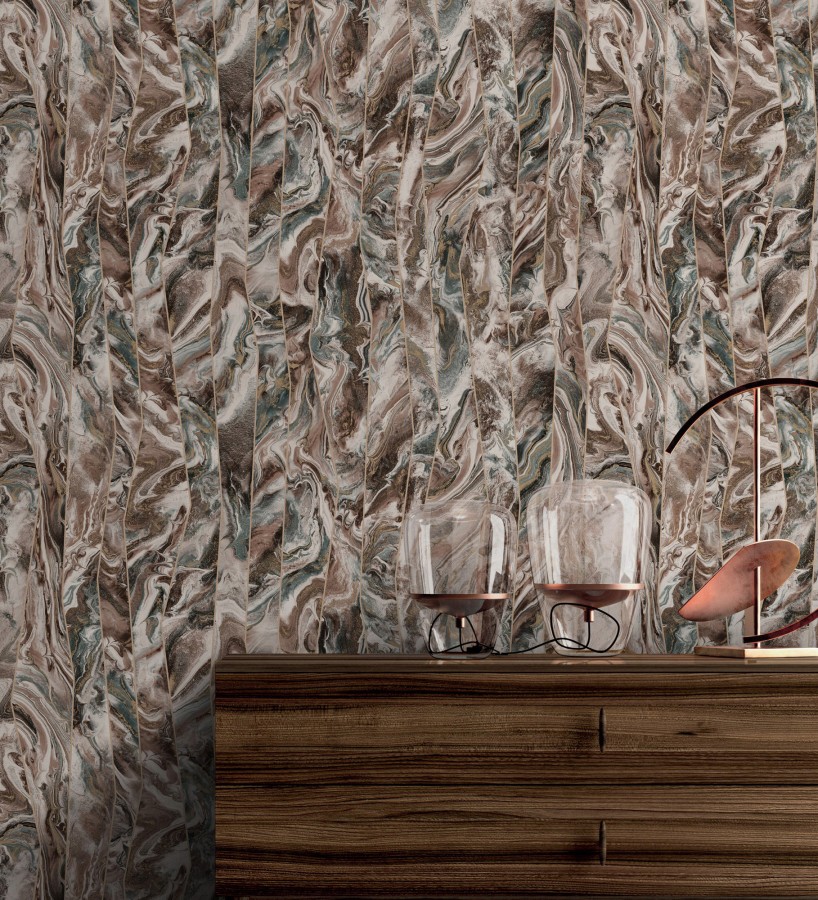 Papel pintado piedra de Ágata con relieves  Ionos Marble 681629