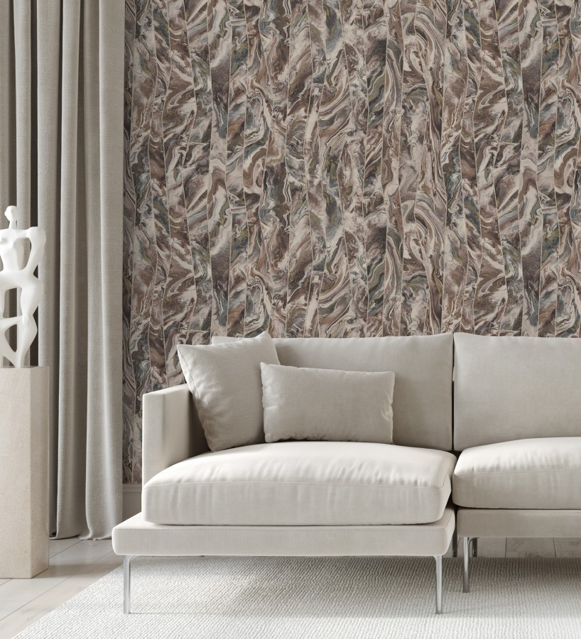 Papel pintado piedra de Ágata con relieves  Ionos Marble 681629