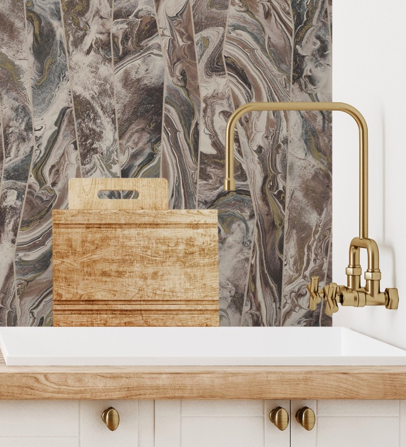Papel pintado piedra de Ágata con relieves  Ionos Marble 681629