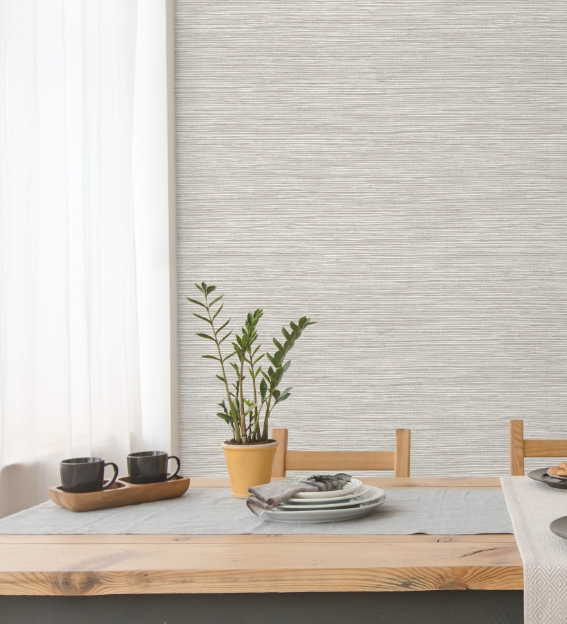 Papel pintado con textura de fibras de cáñamo fondo beige tostado  Sisay Texture 681831