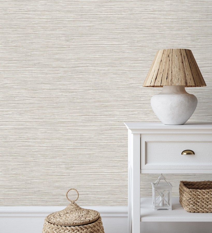 Papel pintado con textura de fibras de cáñamo fondo beige tostado  Sisay Texture 681831