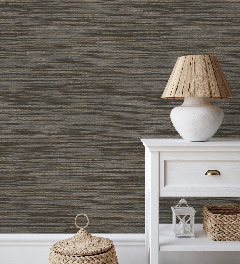 Papel pintado con textura de fibras de cáñamo fondo marrón oscuro  Sisay Texture 681833