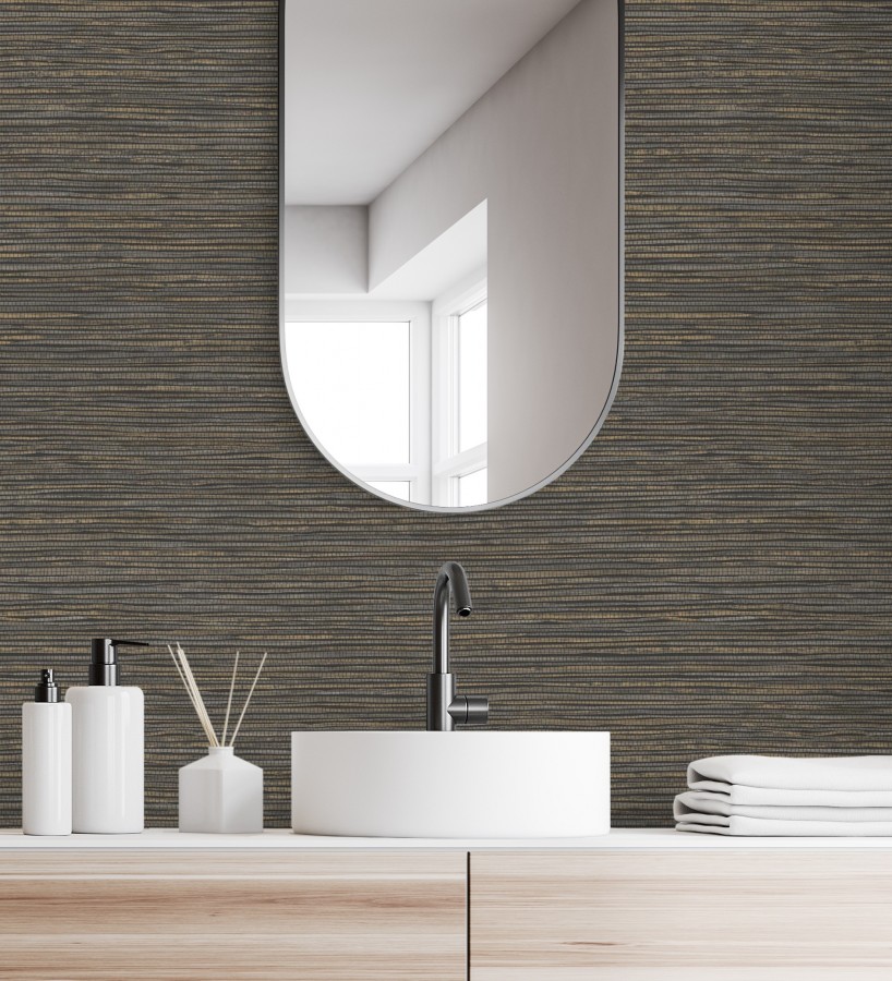 Papel pintado con textura de fibras de cáñamo fondo marrón oscuro  Sisay Texture 681833