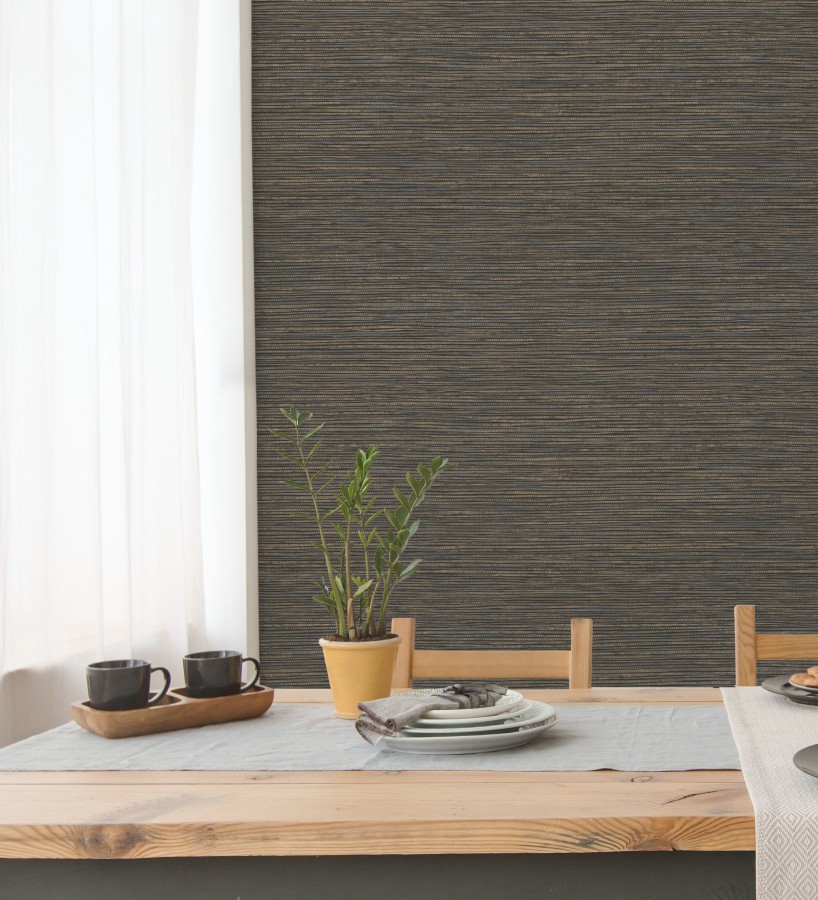 Papel pintado con textura de fibras de cáñamo fondo marrón oscuro  Sisay Texture 681833