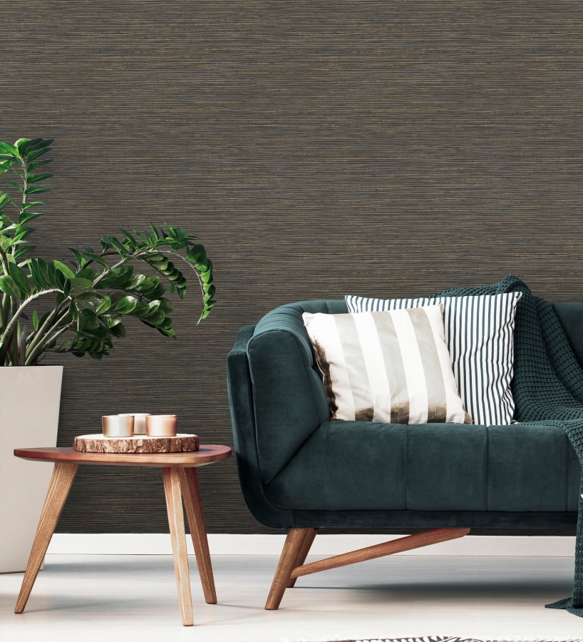 Papel pintado con textura de fibras de cáñamo fondo marrón oscuro  Sisay Texture 681833